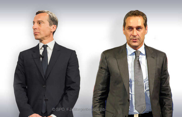 Kern u Strache Bundeskanzler Christian Kern und HC. Strache | Foto Kern: SPÖ Presse und Kommunikation Lizenz / Quelle / Foto Strache: Franz Johann Morgenbesser Lizenz / Quelle / mon: zib