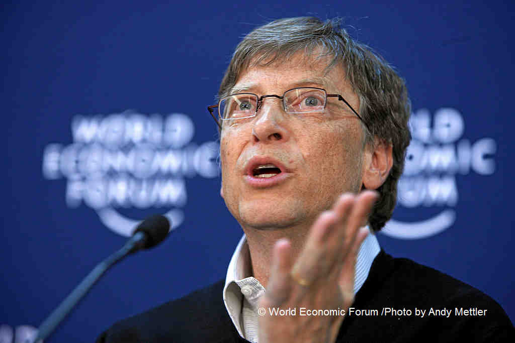 Bill Gates | © von World Economic Forum /Photo by Andy Mettler [CC BY-SA 2.0], via Wikimedia Commons