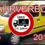 Ein beliebter Lieferwagen welcher bald Fahrverbot haben könnte: Renault Kangoo (bis 2003 gebaut) | © zib (Montge) Rudolf Stricker (Hintergrundbild)