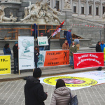 Demo vor Parlament am Weltdownsyndromtag