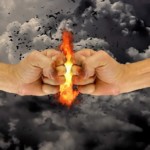 Streit, Kampf, Konflikt, Faust, Feuer