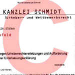 Betrugsversuch Urheberrechtsverletzung