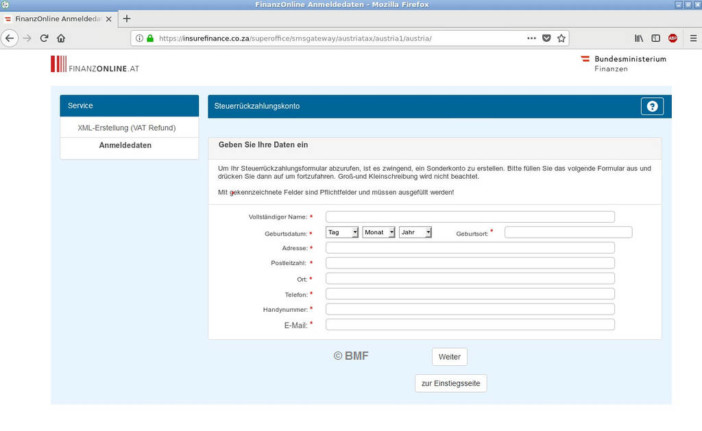BMF warnt vor falschen Mails und Website BMF warnt vor falschen Mails und Website