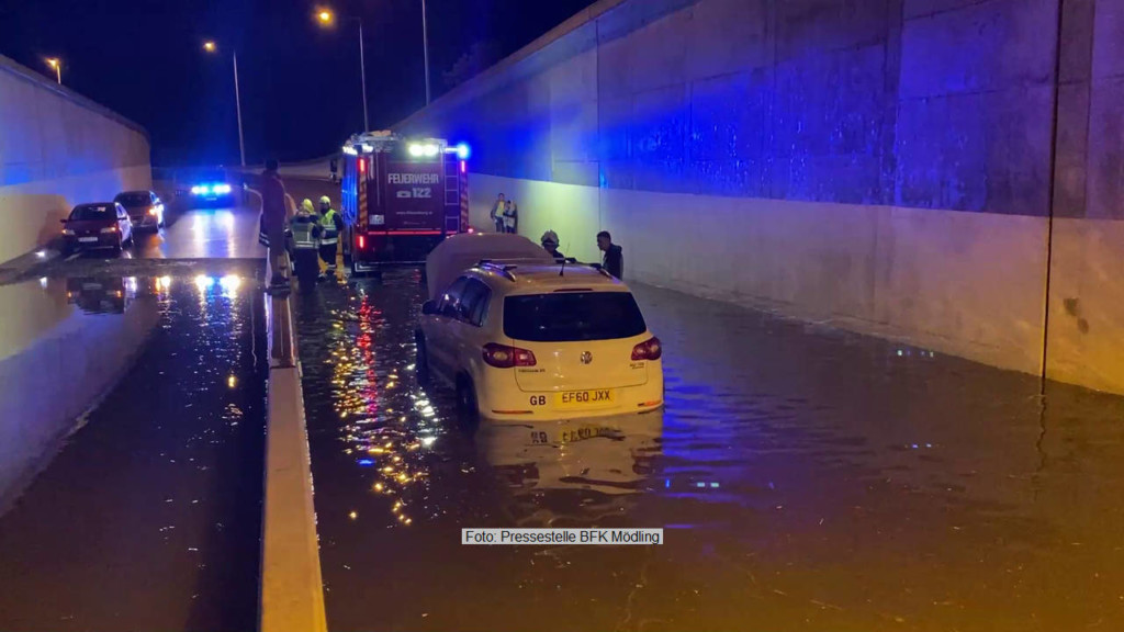Unwettereinsätze im Bezirk Mödling 18.07.2021