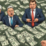Regierende Lobbyisten | Grafik: Konzept, Idee und ©: PeterS / Generator: KI "Magic Media" (canva.com)