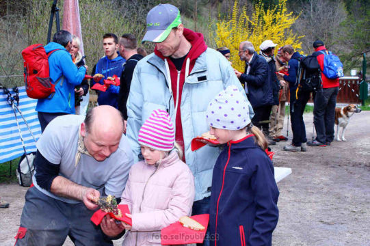 Stefan hat alle Hände voll zu tun soviele Leute wollen die Eierspeise | Foto: PeterS/foto.selfpublic.at Klammopening 2015